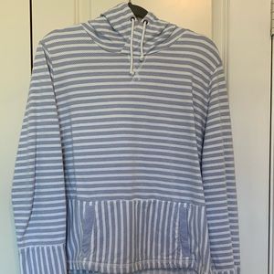 Striped j.crew pullover sweater.